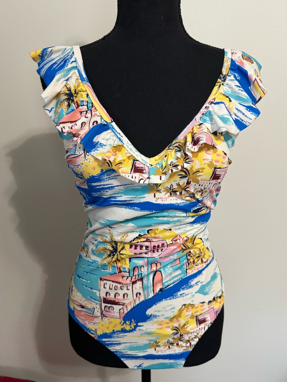 Boden Evia Ruffle Swimsuit - Paradise Bay